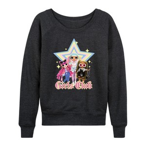 Women's - LOL Surprise! - Girls Club Lightweight French Terry Wide Neck Long Sleeve Shirt - 1 of 4