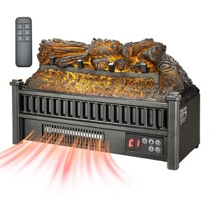 VEVOR Electric Fireplace Log, 20 inch Fireplace Insert Log Heater, with Remote Controller, 5 Flame Brightness, 24H Timer, Overheat Protection,Black - 1 of 4