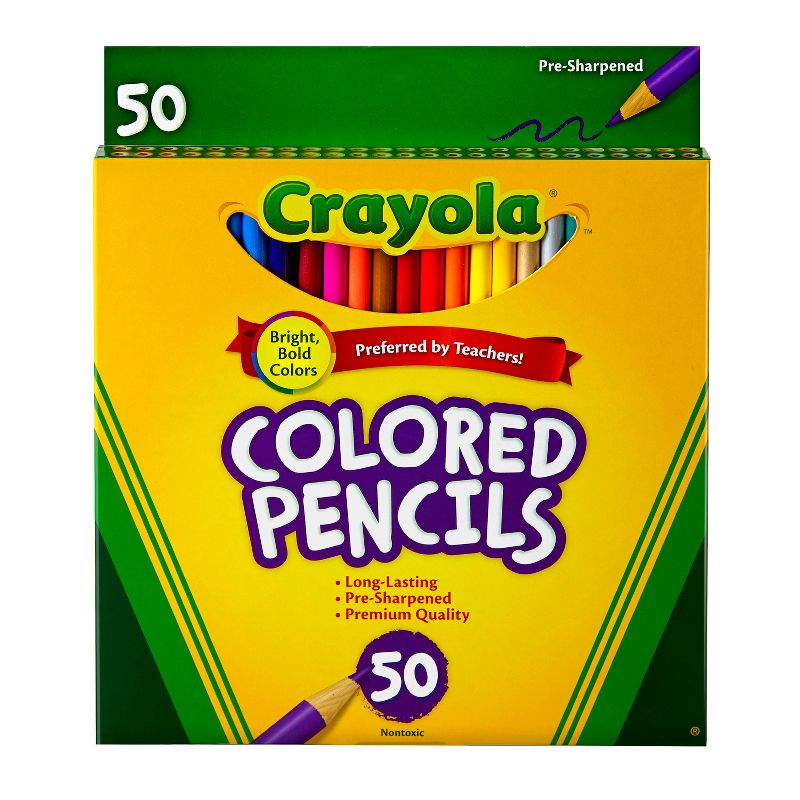 Crayola 50ct Colored Pencils Assorted Colors, 1 of 7