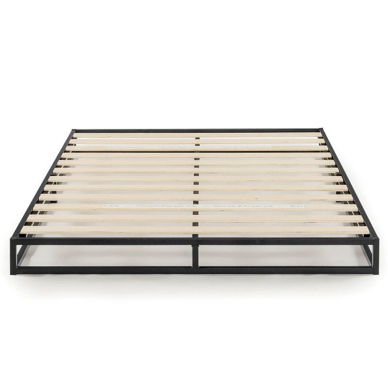 6" Modernista Low Profile Metal Platform Bed Frame Black - Mellow, 3 of 8