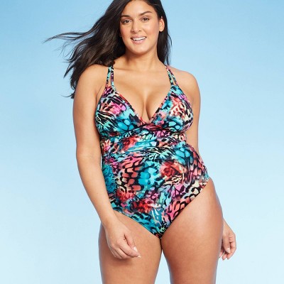 target green swimsuit