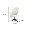HomeRoots Off White and Black Boucle Adjustable Height Swivel Executive Office Chair - 3 of 4