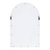 Kate & Laurel All Things Decor 20"x30" Hartman Wood Framed Arch Wall Mirror White: Beveled Edge, Farmhouse Style, No Assembly Required - 4 of 4