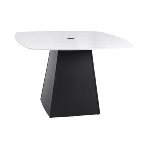 44" Outdoor Square Dining Table for 4, Modern Patio Table with Sintered Stone Top and Aluminum Frame, Ideal for Balcony or Garden – Koiai - 1 of 4