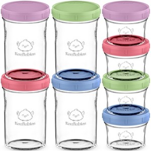 8pk Prep Baby Food Storage Containers, Leak-Proof, BPA Free Glass Baby Food Jars for Feeding - 1 of 4
