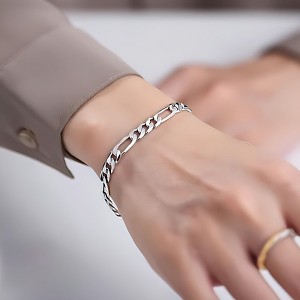 Chery Life Chain Bracelet, Classic Italian-Style Link Jewelry for Men & Women, Adjustable Unisex Bracelet - 1 of 4