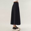 Anna-Kaci Women's High Waist Pleated A-Line Maxi Skirt with Structured Volume, Smooth Draping Fabric - 3 of 4