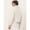 INSPIRE CHIC Women's Cropped Lapel Long Sleeve Fluffy Faux Fur Jackets - 4 of 4