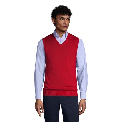Lands' End School Uniform Men's Cotton Modal Sweater Vest