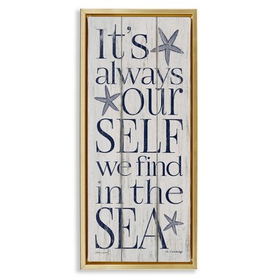 Stupell Industries Find Self In Sea Phrase, 11" x 25"