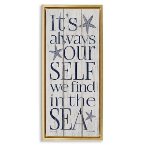 Stupell Industries Find Self In Sea Phrase, 11" x 25" - 1 of 4