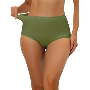 Allegra K Women's Elastic High-Waisted Unlined Breathable No-Show Hipster Underwear - 1 of 4