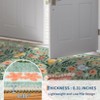 Washable Floral Butterfly Area Rug, Botanical Farmhouse Style Rug, Stain Resistant and Easy Care Carpet, Reinforced Edges - 4 of 4