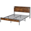 Queen Size Daybed Frame with Sockets Wireless Charging, Queen Bed Metal Queen Daybed Frame with 1000lbs Load Capacity, Bench Bed Slates Without Noise - 4 of 4