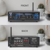 Pyle PTA4 Bluetooth 2-Channel Mini Stereo Power Amplifier 2 x 120 Watt with AUX/CD Inputs - 2 of 4