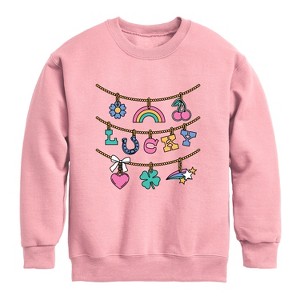 ♡*様 KISSTHECLUB basic unisex sweat Boys' Instant Message Lucky Charm Bracelets Graphic Long Sleeve