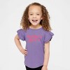 The Juniper Shop Daddy's Girl Heart Toddler Flutter Sleeve Tee - 2 of 2