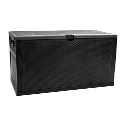 Merrick Lane 120 Gallon Weather Resistant Outdoor Storage Box for Decks, Patios, Poolside and More