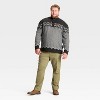 Men's Fair Isle Mock Neck Button Sweater - Goodfellow & Co™ Gray - 3 of 3