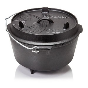 Petromax Cast Iron Dutch Oven for Cooking or Baking Outdoors Over Campfire or in the Home, Pre-Seasoned Cookware Heats Evenly, 3 Legs, 7.9 Qt - 1 of 4