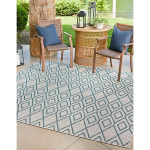 Jill Zarin Outdoor Turks and Caicos Trellis Woven Area Rug - 1 of 3