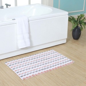 Home Weavers Orion Collection 100% Cotton Bathroom Rug, Non Slip Bath Mat Water Absorbent Soft Shaggy Mat Machine Washable - 1 of 4