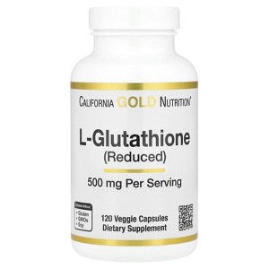 California Gold Nutrition L-Glutathione (Reduced), 500 mg, 120 Veggie Capsules - 1 of 3