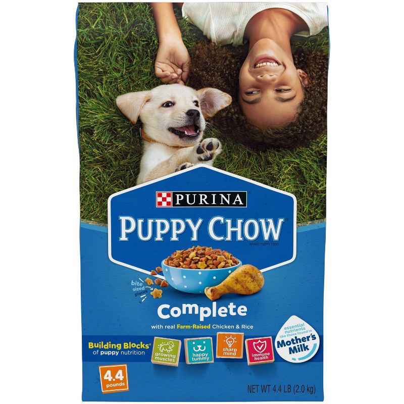 Purina Puppy Chow with Real Chicken &#38; Rice Complete Dry Dog Food - 4.4lbs, 1 of 8