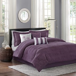 Purple Gray Floral La Salle Comforter Set 4pc Beautyrest Target