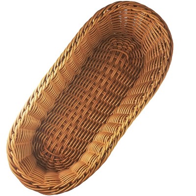 Handwoven Light Brown Polypropylene Bread Basket