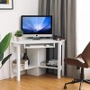 Tangkula Wooden Corner Computer Desk with Drawer Office Study Table Black/Walnut/White - 2 of 4