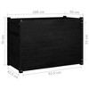 vidaXL Solid Wood Garden Planter - Pine - Rectangular - Black - Large - Weather-Resistant - Outdoor - Flowers and Plants - 4 of 4