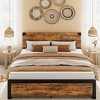 Jojoka Platform Bed Frame with Wood Headboard, Metal Bed Frame with Under Bed Storage and Support - 2 of 4