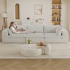 VASIP 39" Soft Corduroy Cloud Sofa,DIY Combination with Deep Seat, Double-layer, Removable Cushion for Living room,Apartment,No Assembly,White - 3 of 4