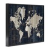 Stupell Industries Distressed Antique World Map Framed Giclee Art, Black, 30" x 24" - 2 of 4