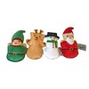 Midlee Mini Plush Christmas Dog Toys- Set of 4- Elf Reindeer Snowman & Santa (4") - 3 of 4