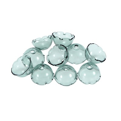 Unique Bargains Glass Jellyfish Beads, Glass Wind Bell Bead Caps