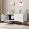 coucheta Modern Fluted Wooden Shoe Cabinet Bench - Compact Entryway Storage Solution (42 Inch) - 3 of 4