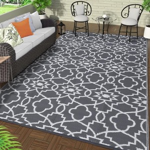 homfan Outdoor Rug - Waterproof Reversible for Patio, RV, Deck, Backyard - 1 of 4