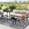 Large Boho Outdoor Plastic Straw Rug Outdoor Carpet Patio Rug Reversible RV Camping Rug Outside Mat for Balcony Deck Picnic Beach - 2 of 4