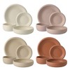 Bloomhouse Corsica Clay 16 Piece Double Bowl Stoneware Reactive Glaze Dinnerware Set - 2 of 4