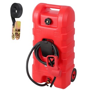 15 Gallon Portable Gas Fuel Tank Container with LE Fluid Transfer Siphon Pump - 1 of 4