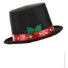 HalloweenCostumes.com One Size Fits Most   Snow Man Holiday Costume Top Hat for Adults and Teens, Black/Red/White - 2 of 2