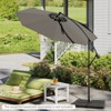 Costway  10 FT Patio Offset Umbrella w/8 Ribs Cross Base Tilt - 4 of 4