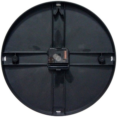 12-Inch Black and White Resin Round Wall Clock