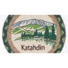 Earth Rugs Katahdin Round Coaster – 7"x7" Braided Jute with Mountain Scene, Rustic Nature-Inspired Table Accent - 3 of 3
