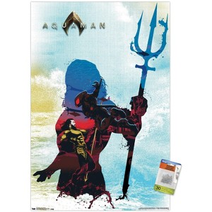Trends International DC Comics Movie - Aquaman - Arthur Silhouette Unframed Wall Poster Prints - 1 of 4