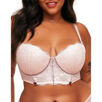 Women Full Coverage Wire Free Flower Lace Bra (Color-Off-White) - rnixpoint
