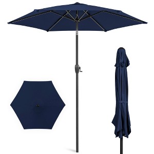 Best Choice Products 7.5ft Heavy-Duty Outdoor Market Patio Umbrella w/ Push Button Tilt, Easy Crank - 1 of 4