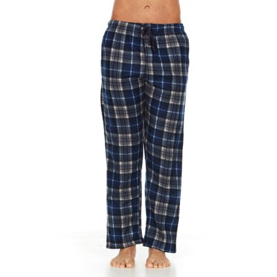 Microfleece Men’s PJ Plaid Pajama Pants with Pockets, Sizes Up to 3X